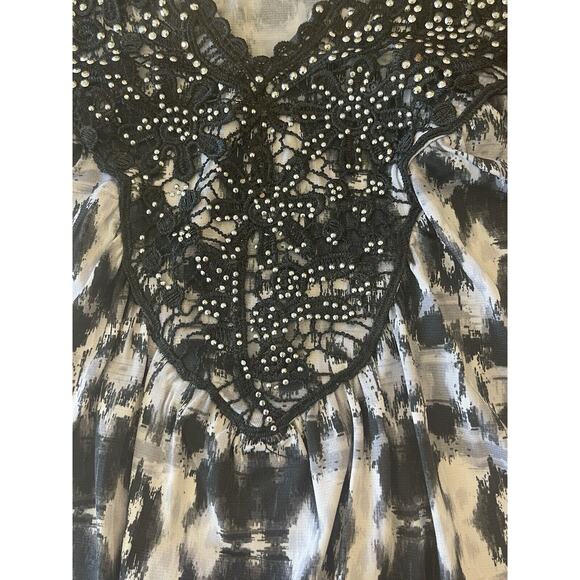 One World Black Dress Embellish Accents‎ Dress Women’s Size L - Picture 4 of 8